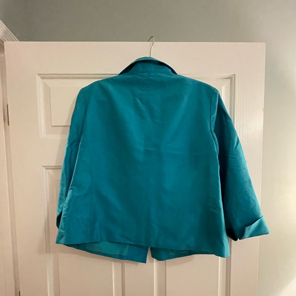 Patrick Christopher Size 16w 100% Silk Blazer Ful… - image 3